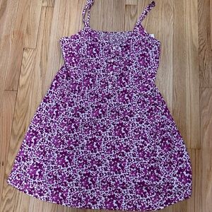 GAP Purple and White Spaghetti Strap Sundress